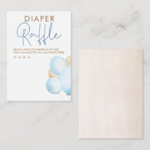 Balloons Baby Showdiaper Raffle Ticket Enclosur