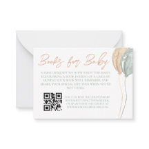 Balloons Babydusche Buchkarte