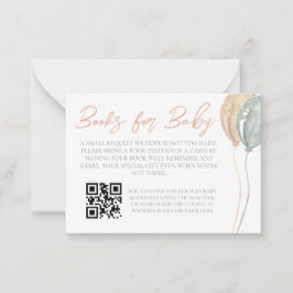 Balloons Babydusche Buchkarte Mitteilungskarte