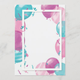 Balloons Babydusche Einladung