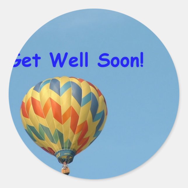 Balloons, bald wieder gesund! runder aufkleber (Vorderseite)