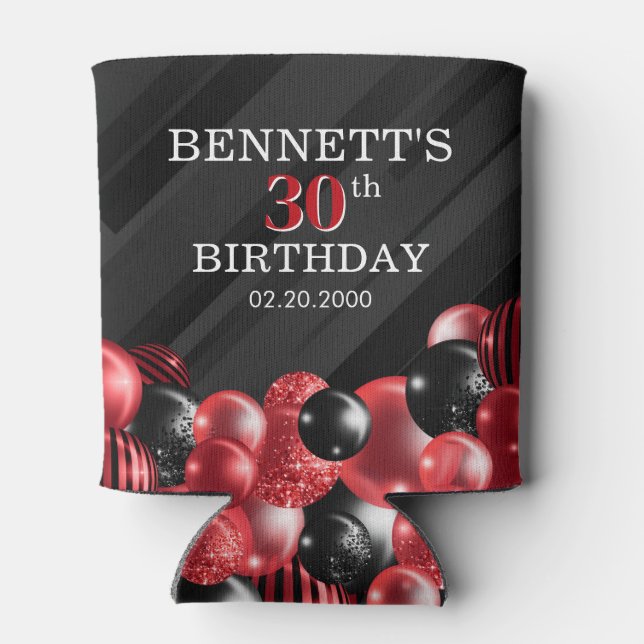 Balloons Black Red Dosenkühler (Rückseite)