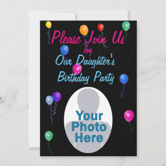 Balloons Custom Birthday Einladung