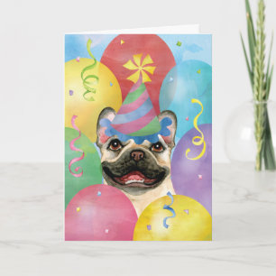 Balloons d'Anniversaire Carte Française Bulle