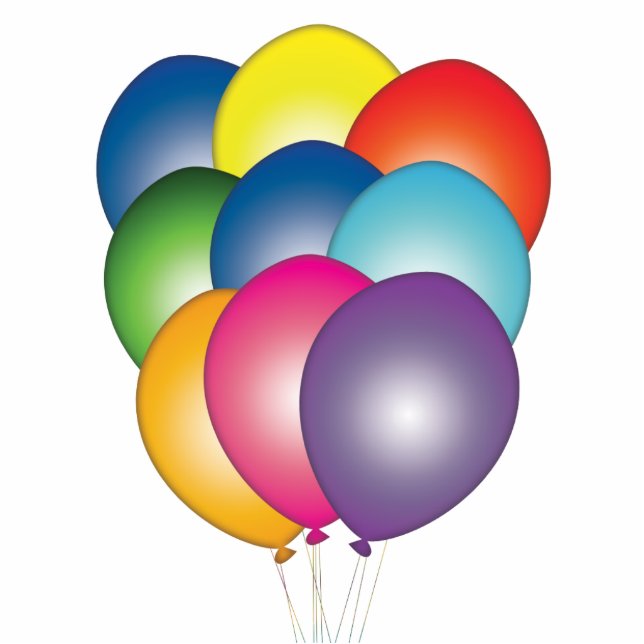 Balloons de fête d'anniversaire Photo Sculpture Dé (Devant)
