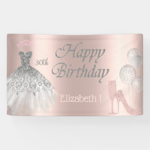 Balloons, Diamantglas, Hefe, Kleid, Rose Gold Banner