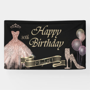 Balloons, Diamantglas, Hefe, Kleid, schwarz Banner