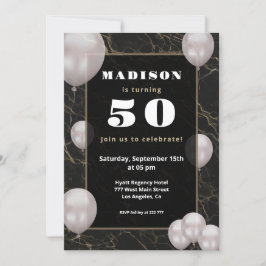 Balloons Einladung zum Geburtstag