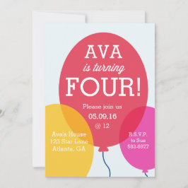 Balloons Einladung zum Geburtstag