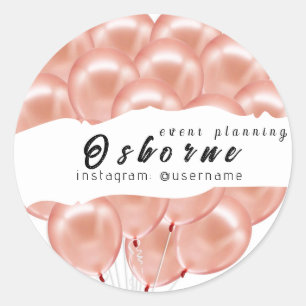 Balloons Event Planning Classic Round Sticker