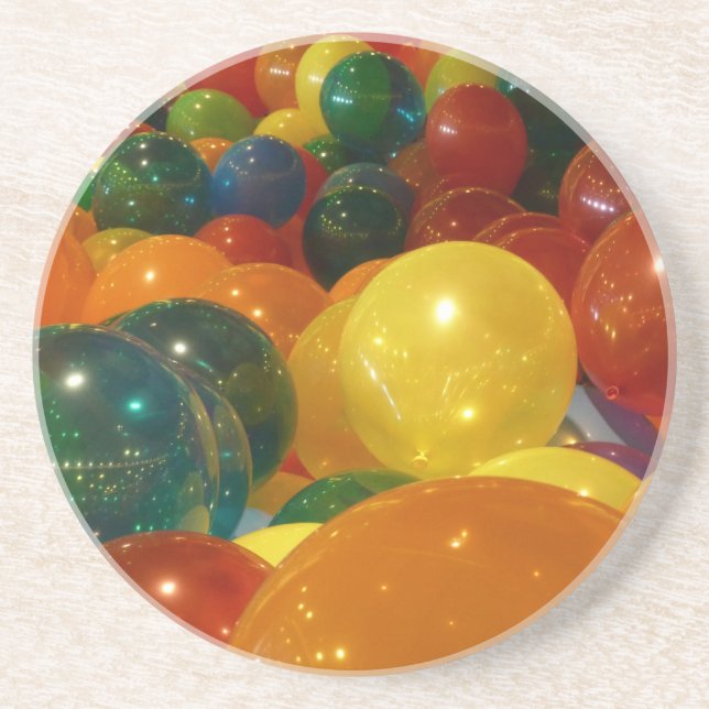 Balloons Farbiges Party Design Getränkeuntersetzer (Vorne)