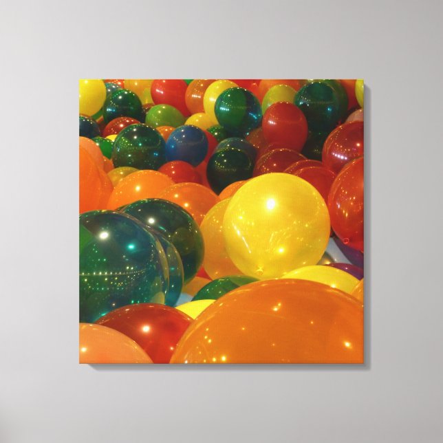 Balloons Farbiges Party Design Leinwanddruck (Vorderseite)