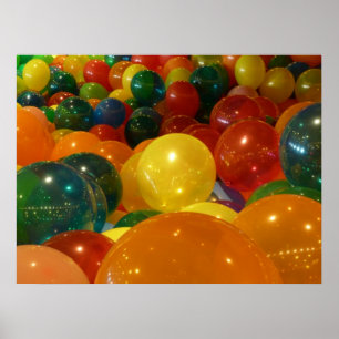 Balloons Farbiges Party Design Poster