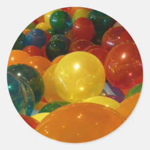 Balloons Farbiges Party Design Runder Aufkleber