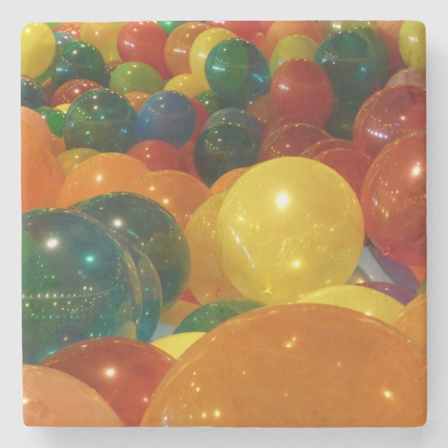 Balloons Farbiges Party Design Steinuntersetzer (Vorderseite)