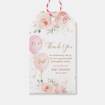 Balloons Floral Girl Babydusche Vielen Dank für Ih