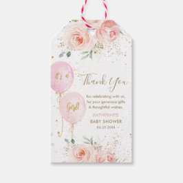 Balloons Floral Girl Babydusche Vielen Dank für Ih Geschenkanhänger