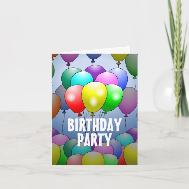 Balloons folgten der Einladung zum Geburtstag (Vorderseite)