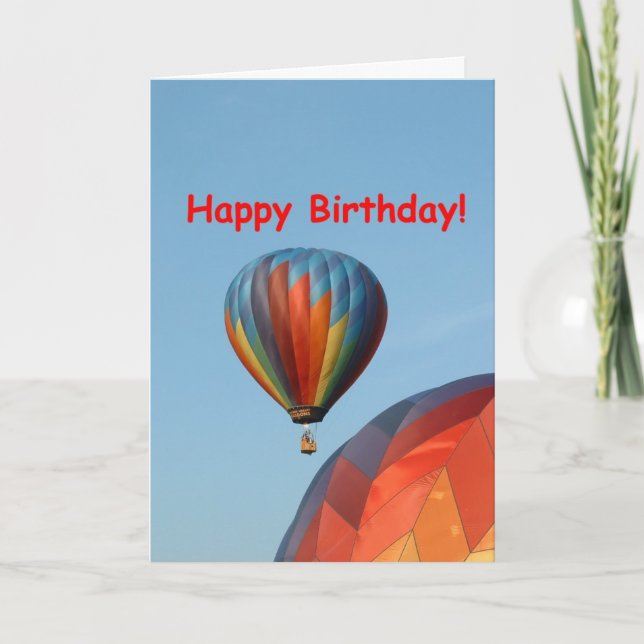 Balloons, Happy Birthday, 2 generische Karte (Vorderseite)