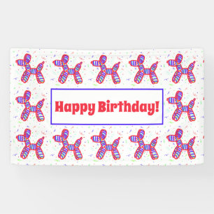Balloons Hunde Party Happy Birthday Banner
