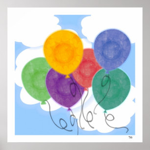 Balloons im Himmelsposter Poster