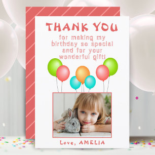 Balloons Kindergeburtstag Foto Vielen Dank Dankeskarte