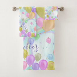 Balloons Pastell Handtuch Badhandtuch Set