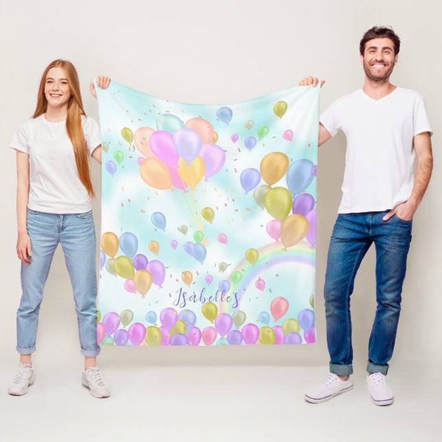 Balloons Pastell Handtuch Fleecedecke (Beispiel)