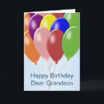 Balloons Personalisiert Grandson Birthday Karte<br><div class="desc">Grußkarten-Ballons entwerfen Enkel Geburtstagskarte. Passen Sie diese Geburtstagskarte mit jedem beliebigen Text an und lassen Sie sie dann ausdrucken und an Sie senden oder laden Sie sie sofort auf Ihr Mobiltelefon herunter. Wenn Sie Hilfe bei der Anpassung benötigen, kontaktieren Sie uns über den Link auf dieser Seite. Balloondesign personalisierte Enkelsohn-Geburtstagskarte,...</div>