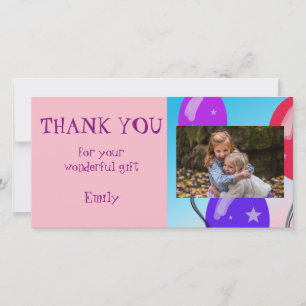 Balloons Personalisiert Vielen Dank Foto Dankeskarte