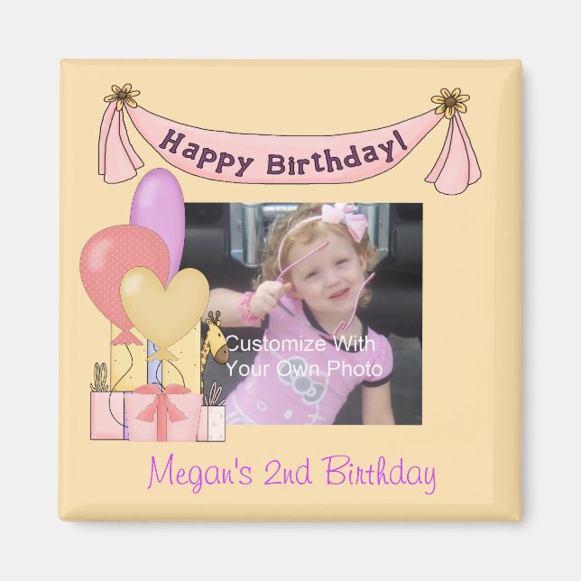Balloons & Presentage Birthday Magnet (Vorne)