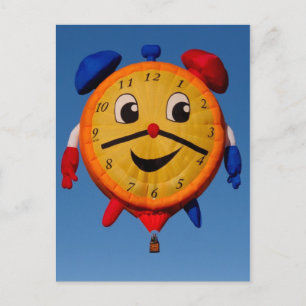 Balloons Shape Clock 6268 Postkarte