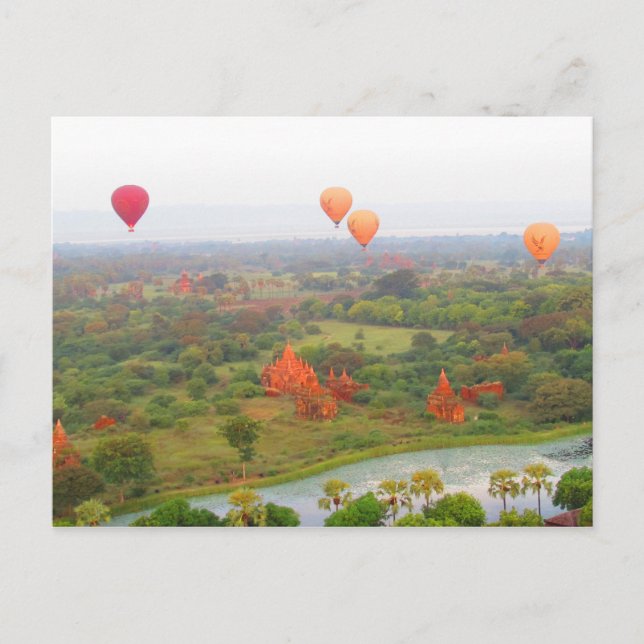 Balloons über Bagan, Myanmar Postcard Postkarte (Vorderseite)