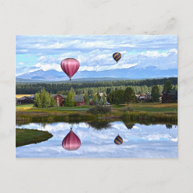 Balloons über Pagosa Springs Golfplatz, Colorado Postkarte (Vorderseite)