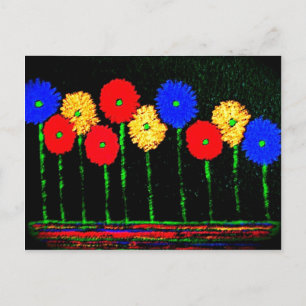Balloons und Blume Save the Date Postkarte