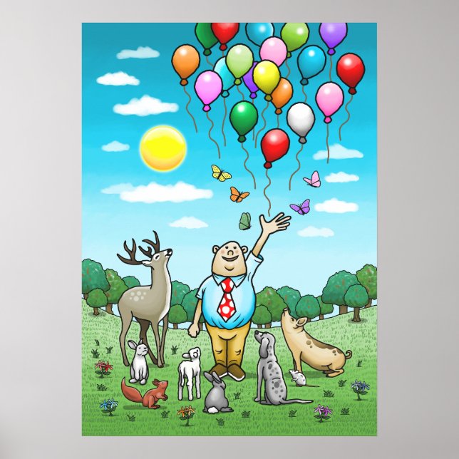 Balloons und Geburtstage, das perfekte Paar! Poste Poster (Vorne)