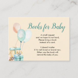 Balloons und Geschenke Bücher für Baby Begleitkarte