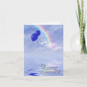 Balloons und Rainbow-Beileid Danke-Card Karte
