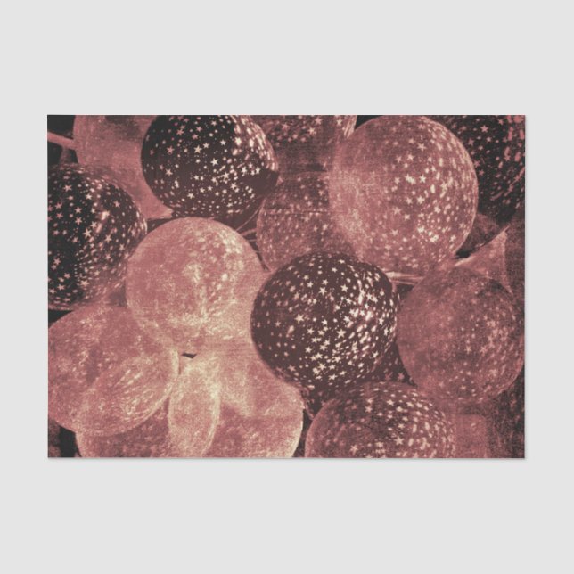 Balloons Vintage antike Retro Braun Alte Textur Seidenpapier (Vorderseite)