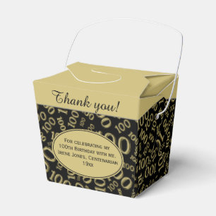 Ballotins 0e fête d'anniversaire Gold/Black Number Motif