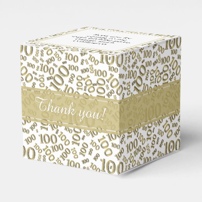 Ballotins 100e anniversaire Gold/White Random Number Motif (Verso)