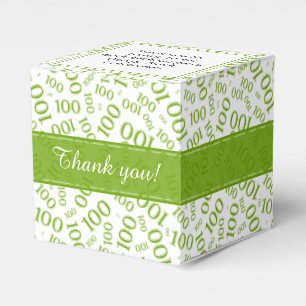 Ballotins 100e anniversaire Motif du numéro de hasard vert/