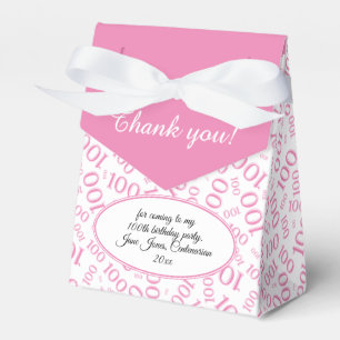 Ballotins 100e anniversaire Random Number Motif rose/blanc