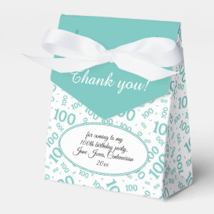 Ballotins 100e anniversaire Random Number Motif Turquoise/bl