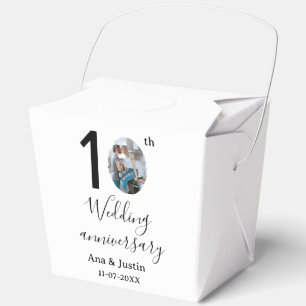 Ballotins 10e anniversaire du mariage nom photo bold lettre