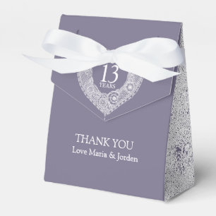 Ballotins 13 ans dentelle mariage coeur merci Ballotin