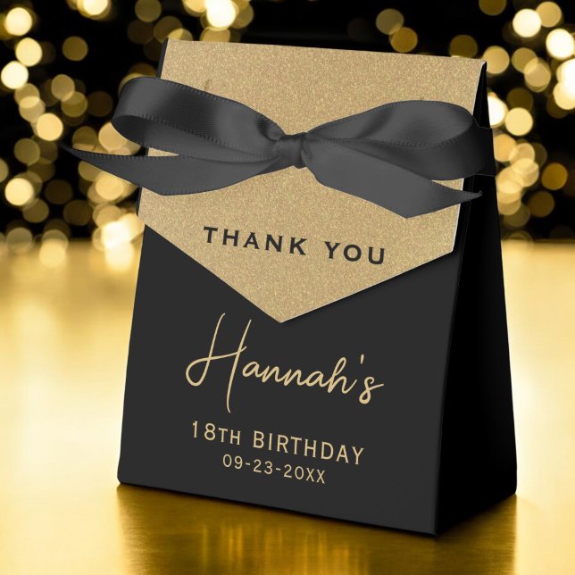 Ballotins 18e anniversaire Gold Foil Monogramme Merci de scr (Créateur téléchargé)