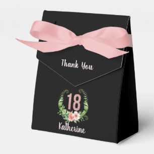 Ballotins 18e anniversaire noir merci ballotin