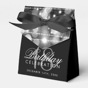 Ballotins 18ème faveur d'anniversaire d'étincelles argent