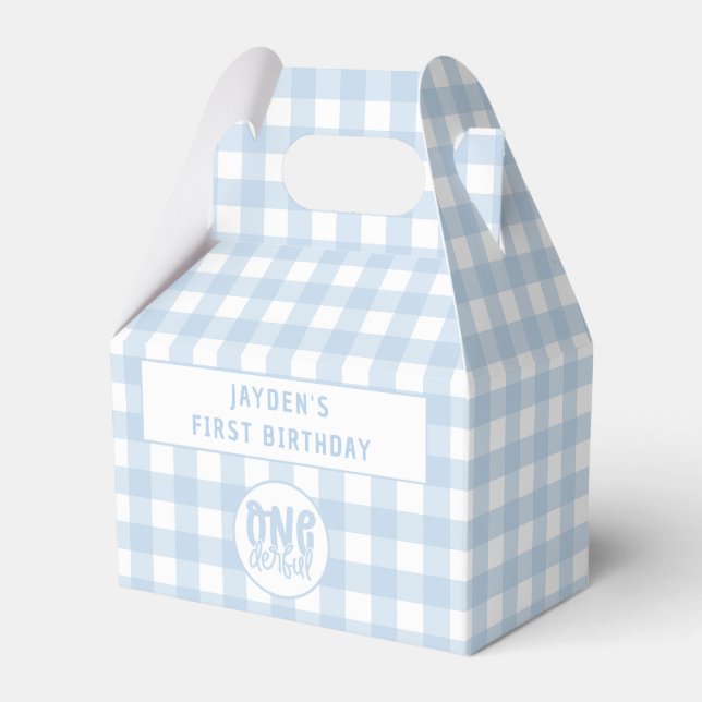 Ballotins 1er anniversaire fête mignonne Pastel Blue Onederf (Verso)